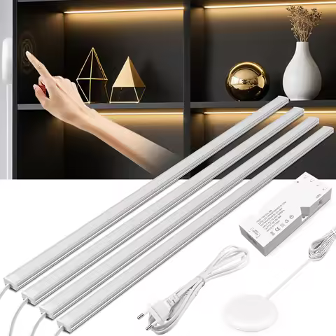 LED Aluminum Strip Lights Bar Penetrable Wood Motion Sensor Lights Dimmable LED Strip Storage Cabine
