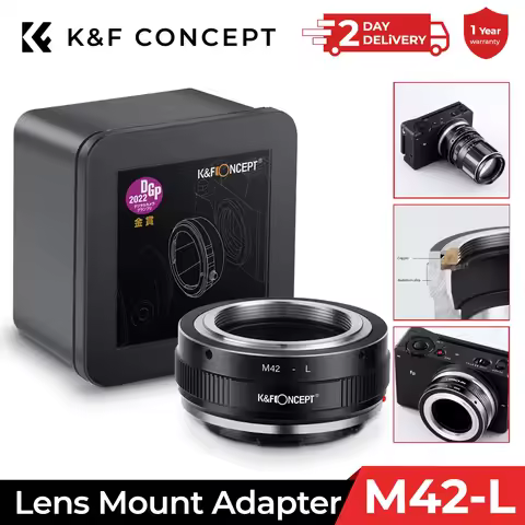 K&F CONCEPT M42-L Lens Adapter M42 Screw Lens to L Mount Adapter Ring for M42 Lens to Sigma Leica Pa