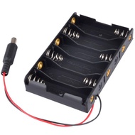 Base 6 Batteries ABS Black AA Battery 6 X AA Battery Jack Power Case