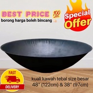 🔥READY STOCK🔥 KUALI KAWAH KENDURI TEBAL BESAR CAST IRON WOK 32" (80cm), 38"(97cm), 42"(106cm) & 48"(