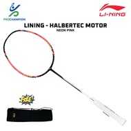 New ! Raket Badminton Lining Halbertec Motor Neon Pink