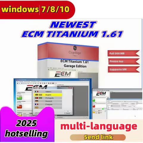 2025 Hot !ECM TITANIUM 1.61 With 26000 + Driver ECM 18259+ Drivers for ecu tool Send link or CD or U