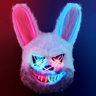Topeng Halloween Purge, Topeng Hacker Anonymous V/Haiwan untuk Pesta Kostum, Aksesori Cosplay, Maina