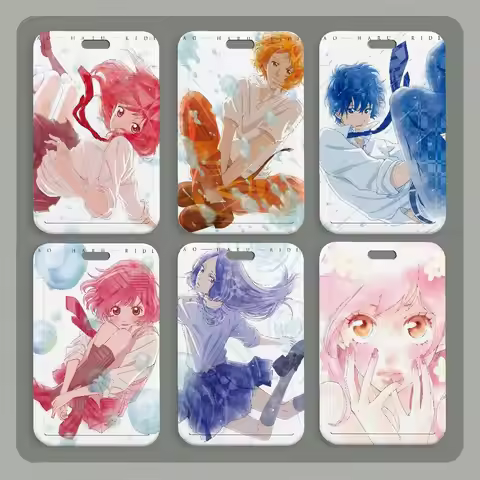 HOT Anime Ao Haru Ride CUTE Girl ID Card Holder Neck Strap Pendant Door Badge Holder Lanyards Keycha