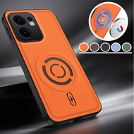 Magnetic Charge Ring Leather Phone Case For OPPO Reno 15 14 Pro 15F 14F 4G 5G Shockproof Comfort Ant