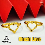 Cincin Love Emas 916 Original Cincin Emas 916 Tulen Cincin Bajet Emas 916 Cincin Murah Emas Original