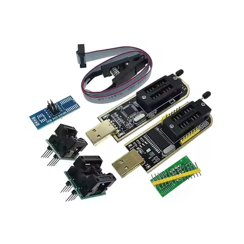 CH341A XTW100 24 25 Series EEPROM Flash BIOS CH341 USB Programmer Module + SOIC8 SOP8 Test Clip For