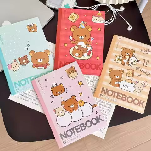 Rilakkuma A5 Ins Cute Notebook for Boys Girls Anime Cartoon Kawaii Account Book Students Good-lookin