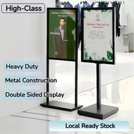 Heavy Duty Poster Display Stand Mall Restaurant Metal Signage Stand Hotel Foamboard Advertising Stan