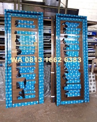 PROMO Pintu Aluminium YKK + Kusen 4" Coklat Glos + Bongkar Kusen Kayu,