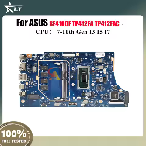 TP412FA Laptop Motherboard For ASUS VivoBook Flip TP412FAC TP412F TP412FA SF4100F Mainboard With I3 