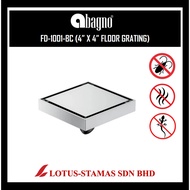 ABAGNO FD-1001-BC / FD-1501-BC Brass Chrome 4" 6” 100 x 100mm / 150mm x 150mm Anti Cockroach Floor D