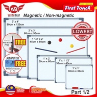 Magnetic / Non Magnetic White Board / Whiteboard Aluminium Frame [Part 1/2] (1' x 1'/1'x1.5'/1' x 2'