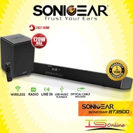 Sonicgear BT3500 Sound Bar With Subwoofer Wireless Remote Bluetooth Sound System - TV Soundbar