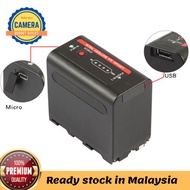 NP-F980 Smart battery camera led light same display usb micro with Np-F970 F960 D970 Np-F550 Np-F770