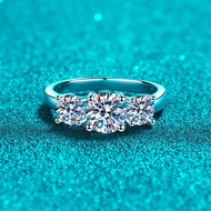X-207 925 Sterling Silver Women's Diamond Ring, 2 Carat Moissanite (Including Certificate)