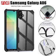 3 in 1 Samsung Galaxy A06 เคสโทรศัพท์กันกระแทกสําหรับSamsung A 06 A0 6 A06 เซรามิคFrostedฟิล์ม + ฟิล