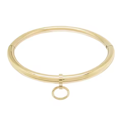 ACECHANNEL Polished Shining Solid Stainless Steel Slave Collar Lockable Torque Choker Necklace Fetis