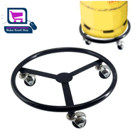 Roda Tong Gas Troli Angkat Gas Tong Gas Beroda Besi Thick 4 Wheel Iron Gas Tank Roller Metal Gas Sta
