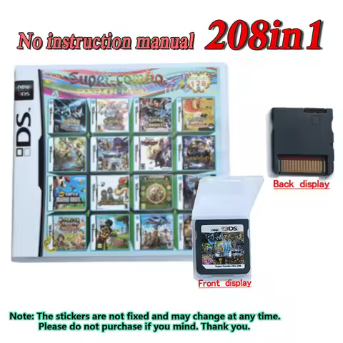 DS Pokemon Game Card Pack DS US European Version Multi in One V2 New Version DS Game Card Box
