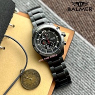 [Original] Balmer 8161G BK-4 Chronograph Sapphire Men's Watch with Black Dial Black Stainless Steel | Official Warranty