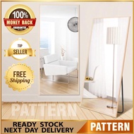 ♘PATTERN Full Length Stand Mirror Standing Cermin Dinding Ikea Besar Modern Nordic 150x37cm Panjang Full Body Mirror Wall♒