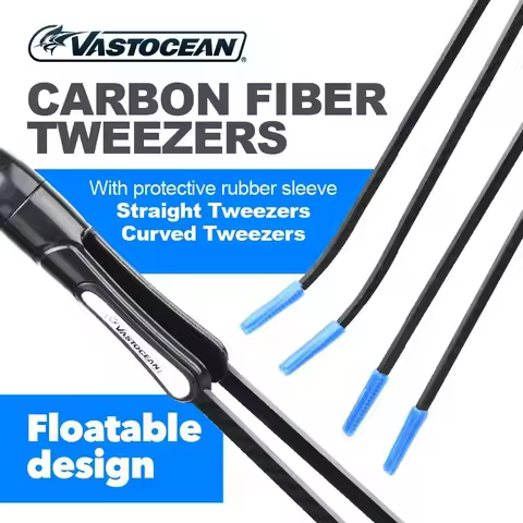 Vastocean Coral Tweezers High Carbon Fiber Suspendable Coral Tweezers Coral Tool Holder Straight Twe