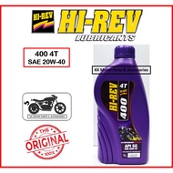 [100% ORIGINAL ] HI-REV HIREV 400 4T SAE 20W-40 20W40 MOTORCYCLE ENGINE OIL (1 L) / MINYAK HITAM HI-