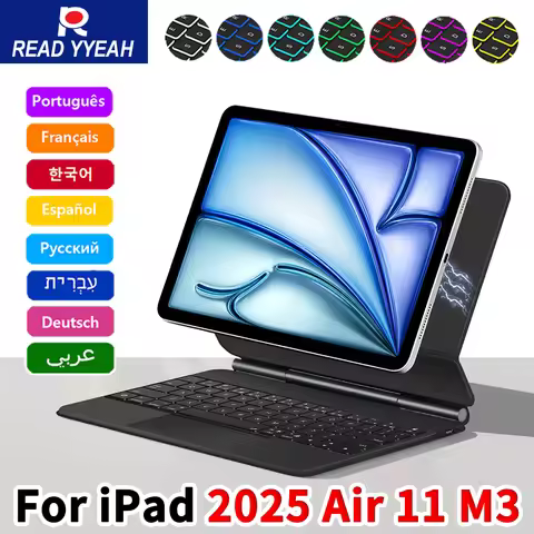 READ YYEAH New iPad Magic Keyboard For iPad 2025 2024 Air 11in 13in M3 M2 iPad 10th 2025 11th A16 iP