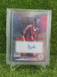 Jamie Carragher card soccer Autograph from topps chrome stadium  2022/23