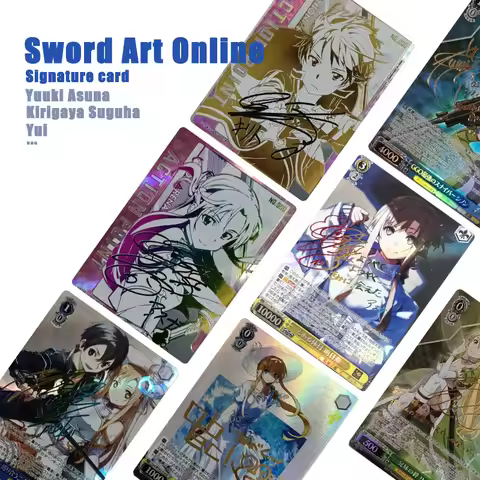 Sword Art Online Japanese Novel Diy Homemade Yui Yuuki Asuna Kirigaya Suguha Collection Card Toys Gi