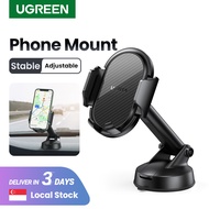 UGREEN Dashboard Car Phone Holder Windshield Air Vent Phone Holder for iPhone 13/12/11/X/XS/XR Samsung S22 Ultra S21 Note 10 Huawei Nova P Mate Series Xiaomi Mount Holder for Phone in Car 360 Rotation Mobile Phone Holder Stand-Intl