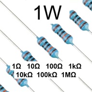 (20pcs) 1W Metal Film Resistor - (1 ohm to 1M ohm) - 1% Tolerance - Perintang Elektronik 1 Watt Resi