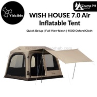 Vidalido WISH HOUSE 7.0 Air Inflatable Tent Fast Build 3-4 Person PVC Air Poles Full View Mesh