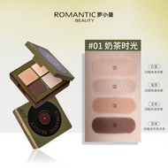 Romantic Beauty Ro Xiao Man Black Glue Four Color Eyeshadow Palette New Model Matte Earth Tone Begin
