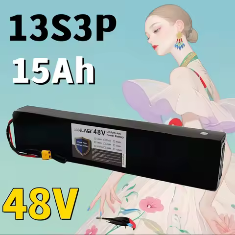 🔋 13S3P 48V 18650 Lithium Battery, 15Ah Li-ion Battery Pack, XT60/DC, Used For Scooters and Bicycles