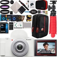Sony ZV-1F Vlog Camera with 4K Video & 20.1MP for Content Creators and Vloggers White ZV-1F/W Bundle