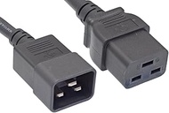 Cablelera AC Power Cord Extension, IEC320 C20 to IEC320 C19, 2' 12AWG, 20A, 250V (ZWACFGAB-02)
