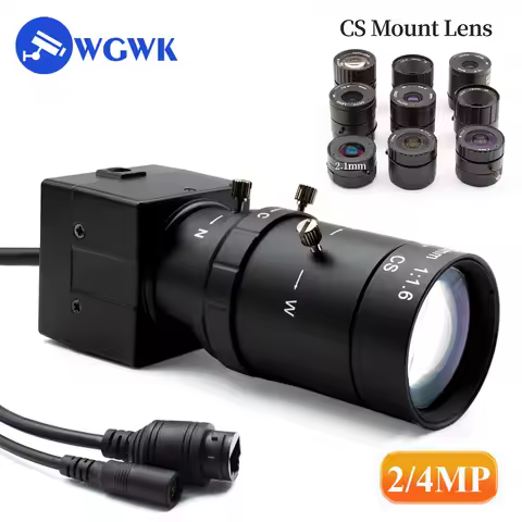 WGWK Mini Camera Security CCTV POE H.265 With 4/6/8mm Fixed Focus 5-100mm Manual CS Lens P2P IP Came