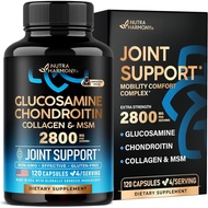 Glucosamine Chondroitin MSM Collagen | FSA HSA Eligible | Joint Support Supplement 2800 mg | Made in