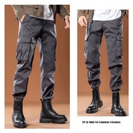 Plus Size Cargo Pants for Men Sports Korean Version BLoose Aggy Pants Men Slim Fit Casual Trouser for Men