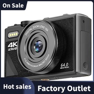 Digital Camera for Photography 4K 64MP Resolution, 3 Inch IPS Flip Screen, 18X Digital Zoom Video Ca