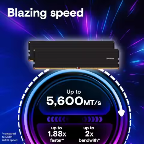 Pro 96GB DDR5 RAM Kit 2x48GB 5600MHz Desktop Memory UDIMM 288-pin for Intel 13th Gen AMD Ryzen 7000