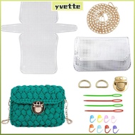 YVE Bag Mesh Grid Set, Plastic White Knitting Plastic Mesh Kit, Bag Accessories Handmade Mesh Plasti