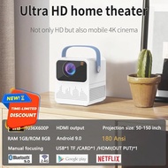 T2 Mini Projector 180ANSI Android 9.0 1080p Bluetooth 5.0 2.4GHz WiFi Portable Home Theater