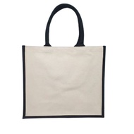 Elegant Canvas Laminated Black & White Tote Canvas Bag Canvas Tote Plain Tote Casual Tote