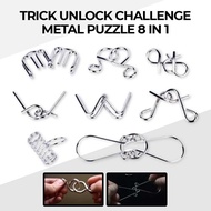 AShop Trick Unlock Challenge Metal 8in1 Puzzle Toy