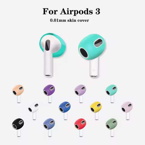 R Silicone Ear Pads For Apple Airpods 3rd Wireless Earphones Protective Case Caps Covers Airpods3 Ea