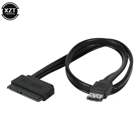 5V 50cm ESATA to SATA7+15 Pin Hard Disk Data Cable ESATA USB to Sata 22Pin Connection Adpter Cable