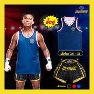 กางเกงมวยบัวขาว รุ่น Number 1 (สีดำ) + เสื้อกล้าม รุ่น Number 1